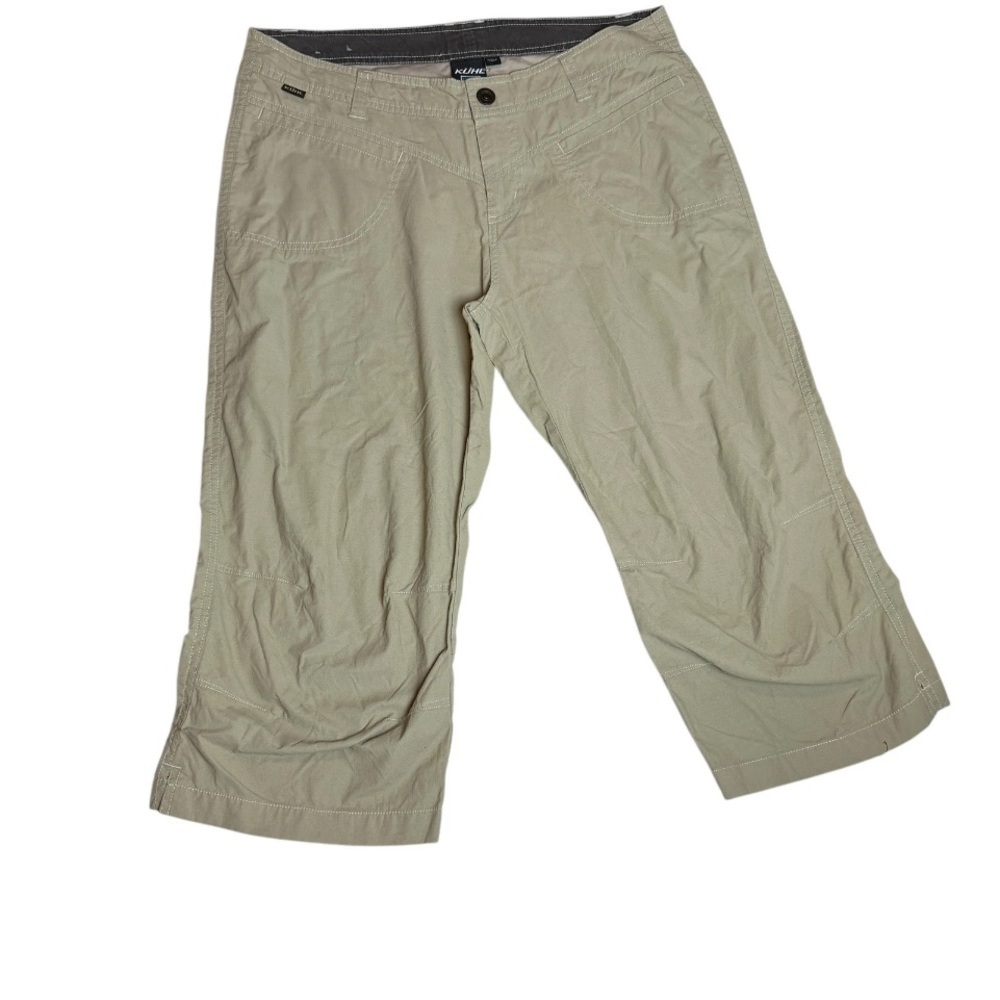 Kuhl Women's Khaki Capri Pants Hiking Outdoor Size 10 Gorp Granola Dry Stretch
